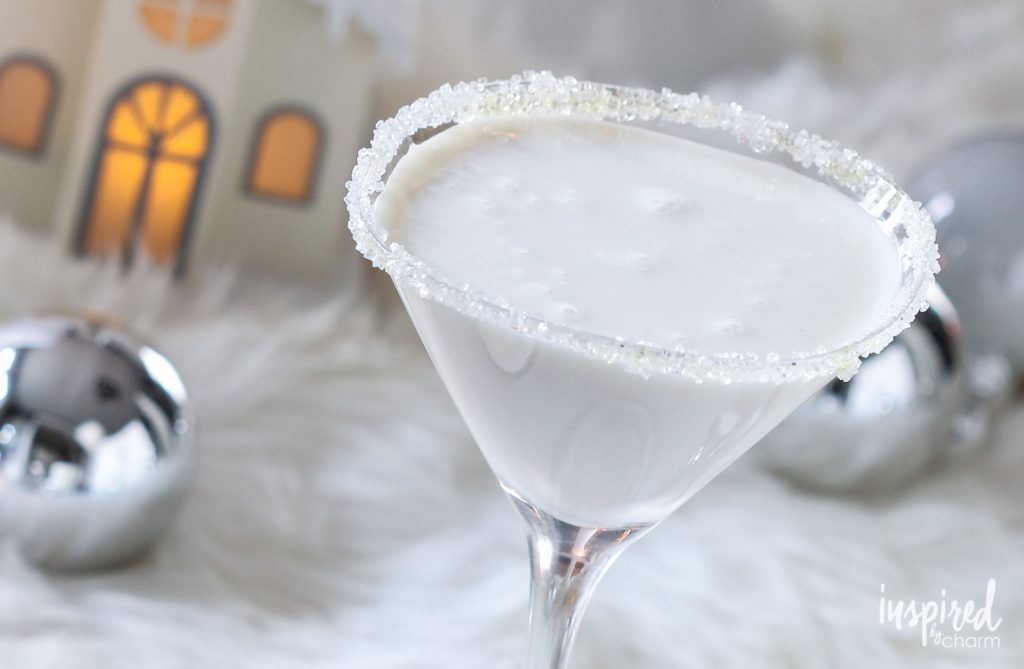 White Christmas martini